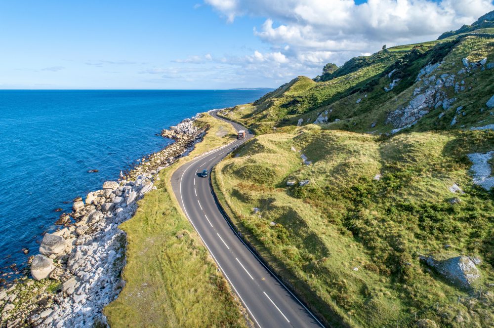 Causeway Coast, Antrim Küste, Nordirland, Irland Urlaub, Mietwagen