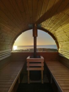 Sauna mit Blick auf den Atlantik in Irland