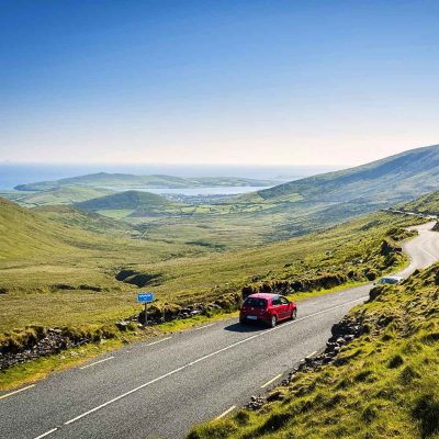 Irland Rundreise mit dem Auto . Fahrt über den Conor Pass, Dingle
