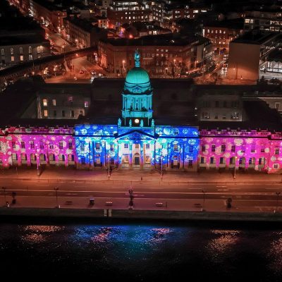Silvester Reise Dublin - Custom House Beleuchtung